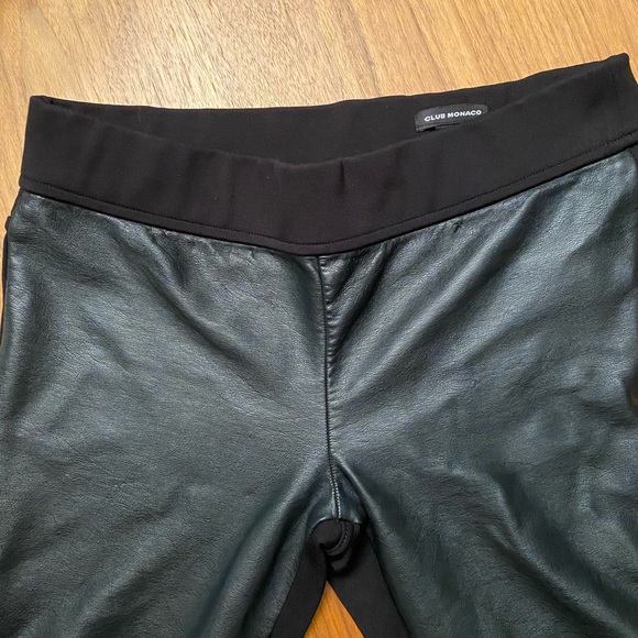Club Monaco Faux Leather Paneled Leggings - Picture 5 of 5